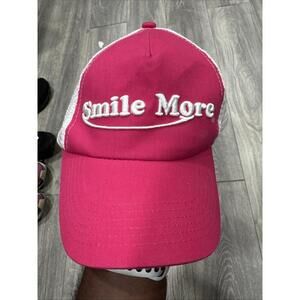 Smile More Roman Atwood Pink Hat Snapback Cap Authentic Women’s Mesh Trucker